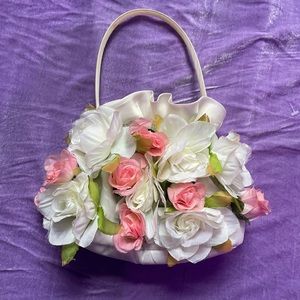 Vintage 3D flower small bag